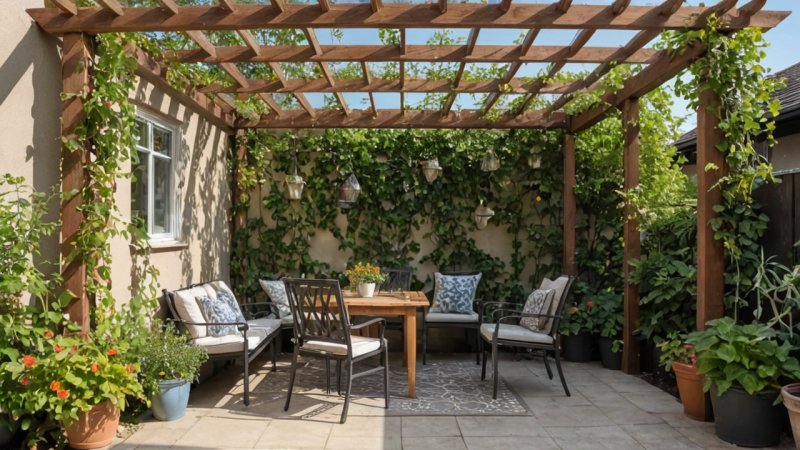 pergola, DIY prosjekter, hjemforbedring, uterom, hagearbeid