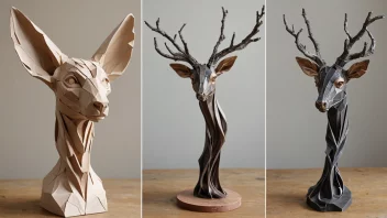 DIY skulptur, kunstnerisk skapelse, hjemmedekor, kreativitet, håndverk
