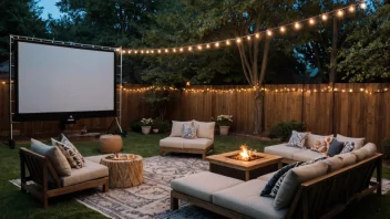 utekino, DIY hagemovie, hjemmeforbedring, hageprosjekter, filmkveldsideer