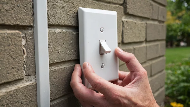 utendørs lysbryter, installasjon, gjør det selv, sikkerhetstips