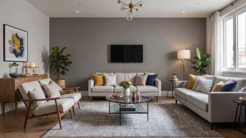 renovering av stue, valg av møbler, interiørdesign, komfort i møbler, allsidige møbler, belysning i stuen