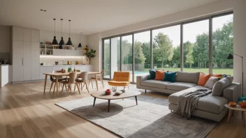 moderne stue, åpne løsninger, hjemforbedring, interiørdesign, renovering