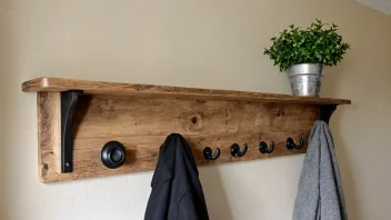 DIY knagg, hjemmeforbedring, interiør, håndlaget møbel, organisering