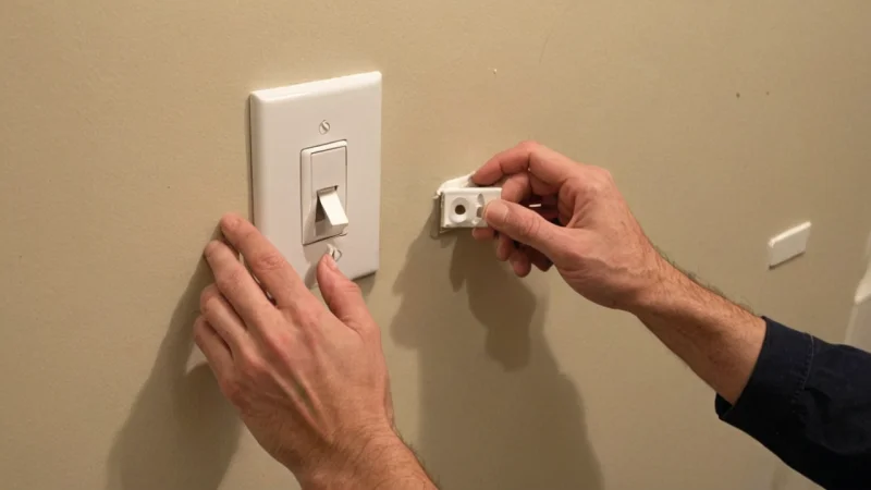 installasjon av lysbryter, DIY hjemforbedring, elektrisk arbeid