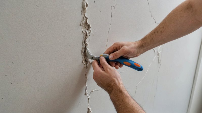 gipsvegg reparasjon, hjemmeforbedring, gjør det selv prosjekter, vedlikehold av hjem, veggsprekker